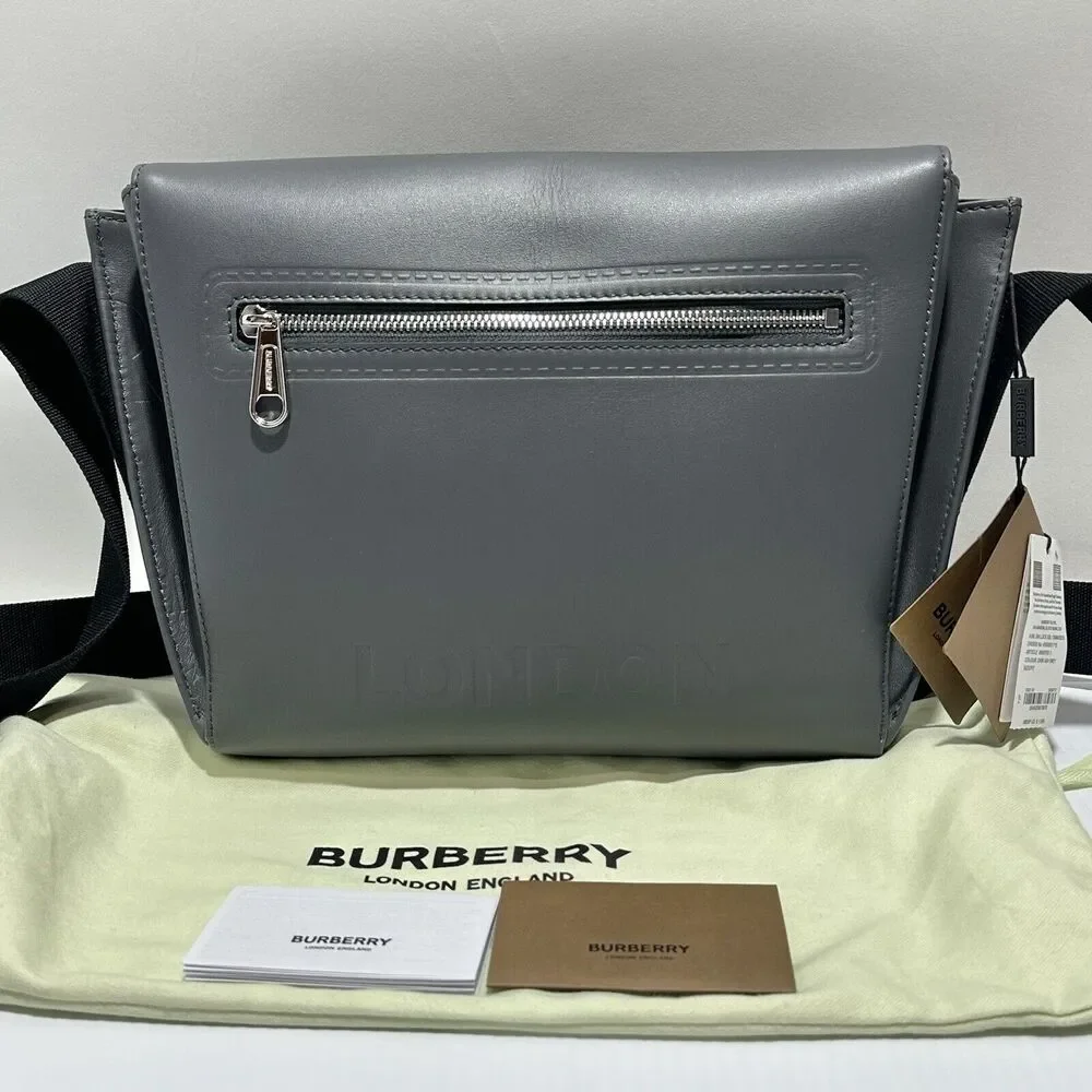 Burberry Leather Horseferry Debossed Logo Messenger Bag Small 8L NWT $1,550